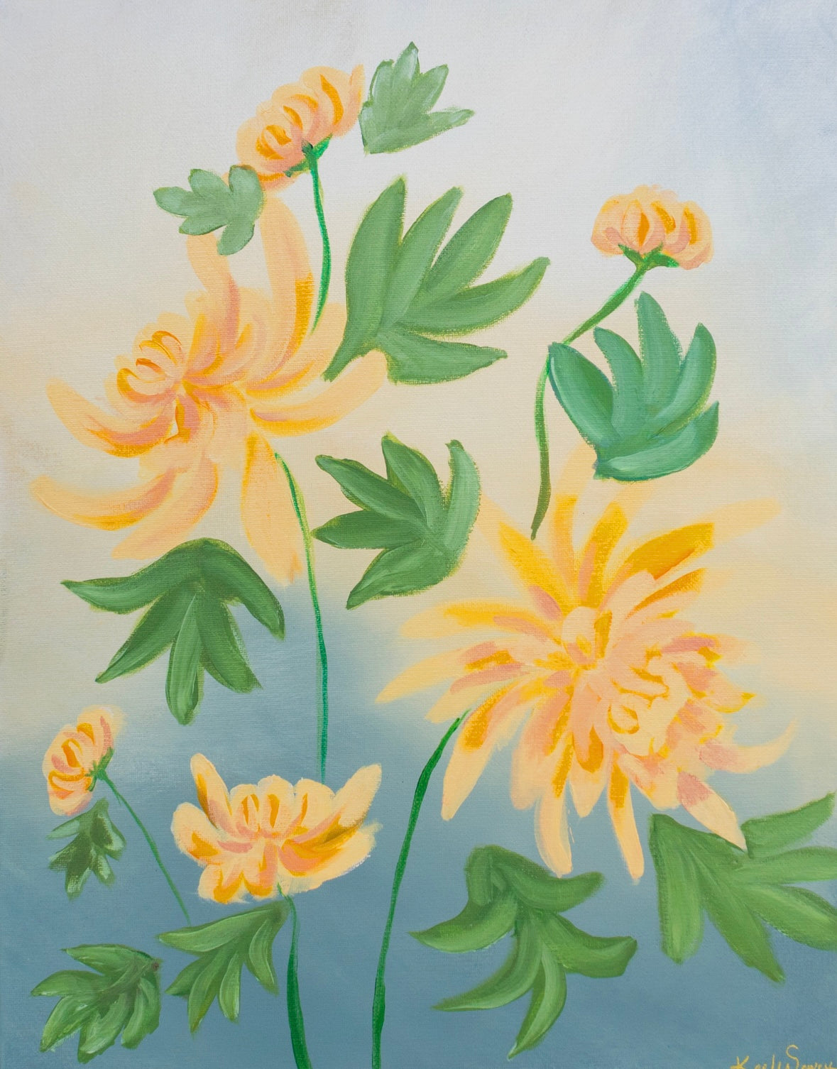 Golden Chrysanthemums