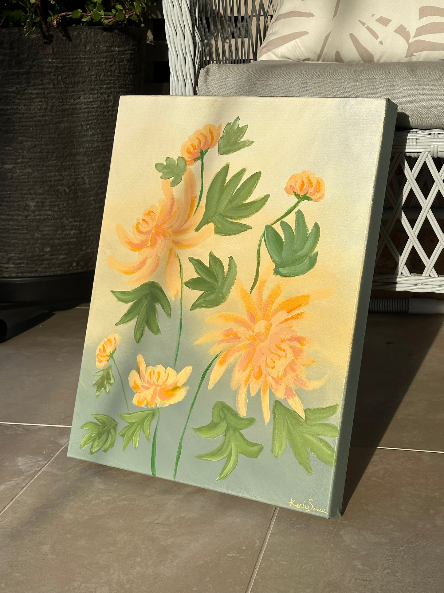 Golden Chrysanthemums