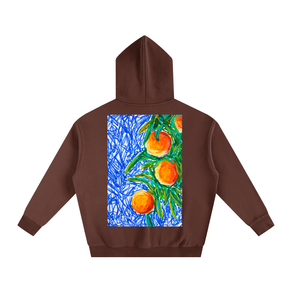 art,orange,tree,oilpastel,abstract,hoodie,clothing,wearableart