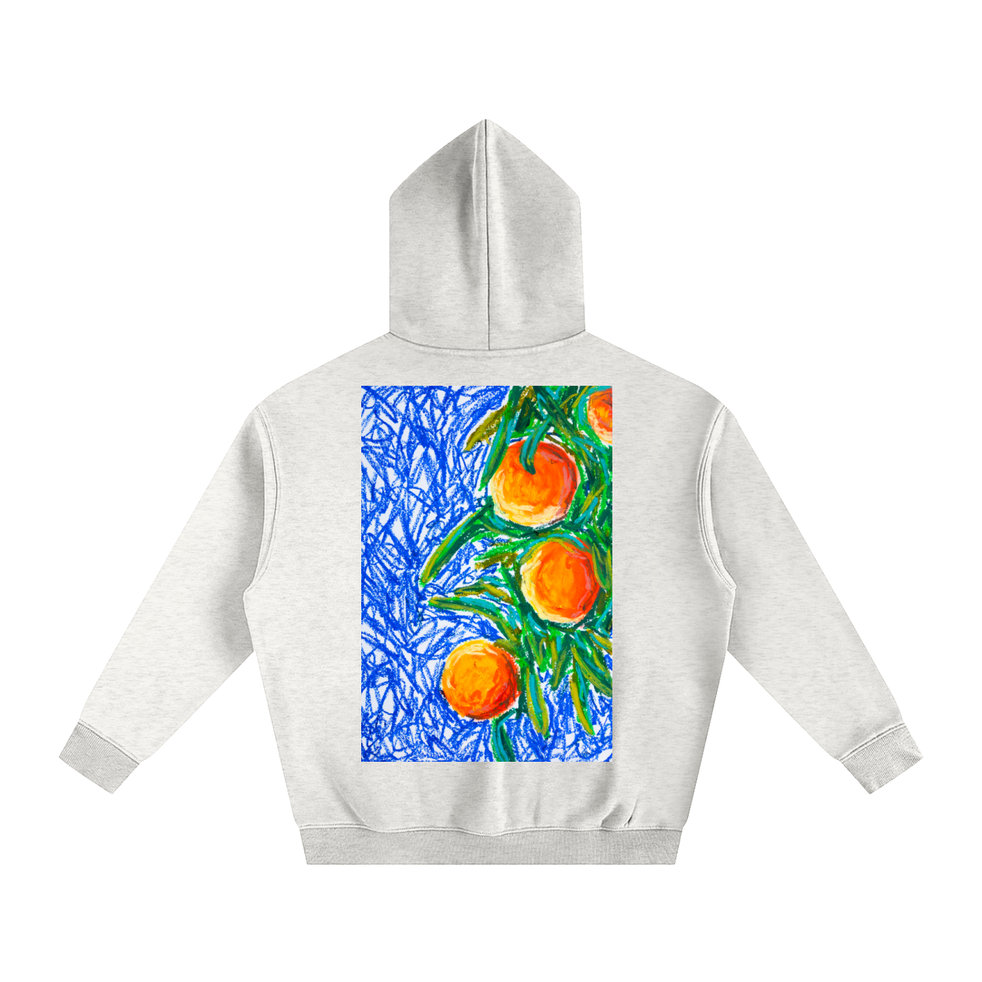 art,orange,tree,oilpastel,abstract,hoodie,clothing,wearableart