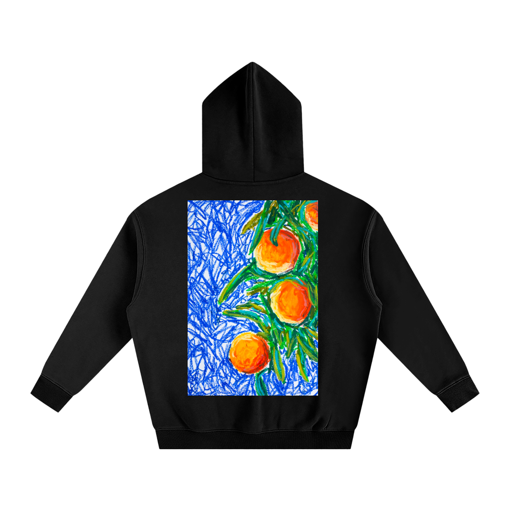 art,orange,tree,oilpastel,abstract,hoodie,clothing,wearableart
