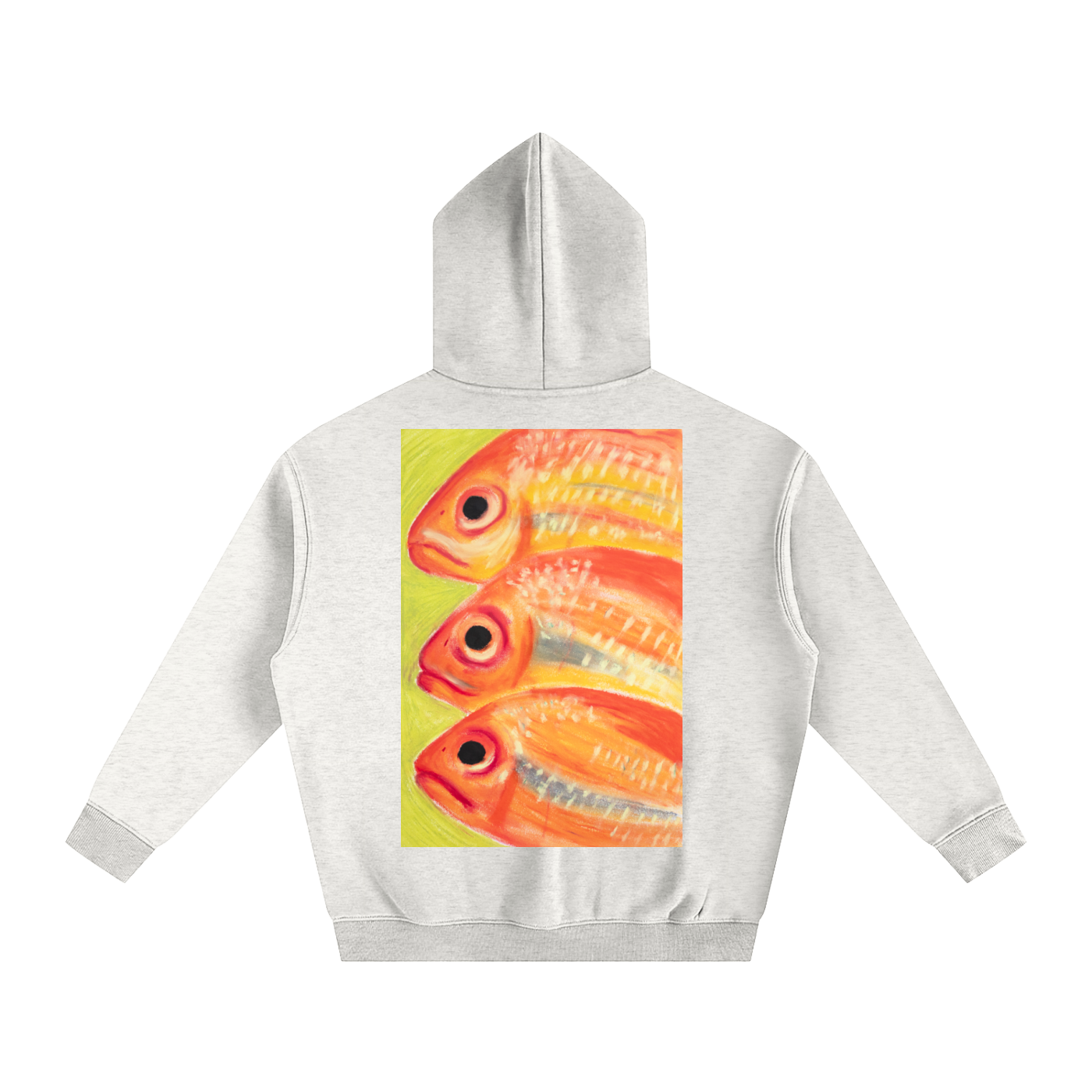 hoodie,art,wearableart,clothes,fleece,fish,oilpastel,colourful,gift
