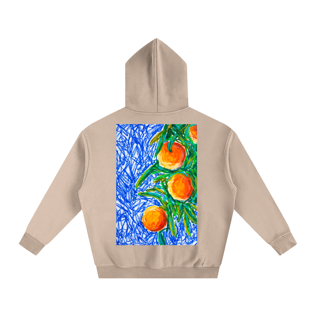 art,orange,tree,oilpastel,abstract,hoodie,clothing,wearableart