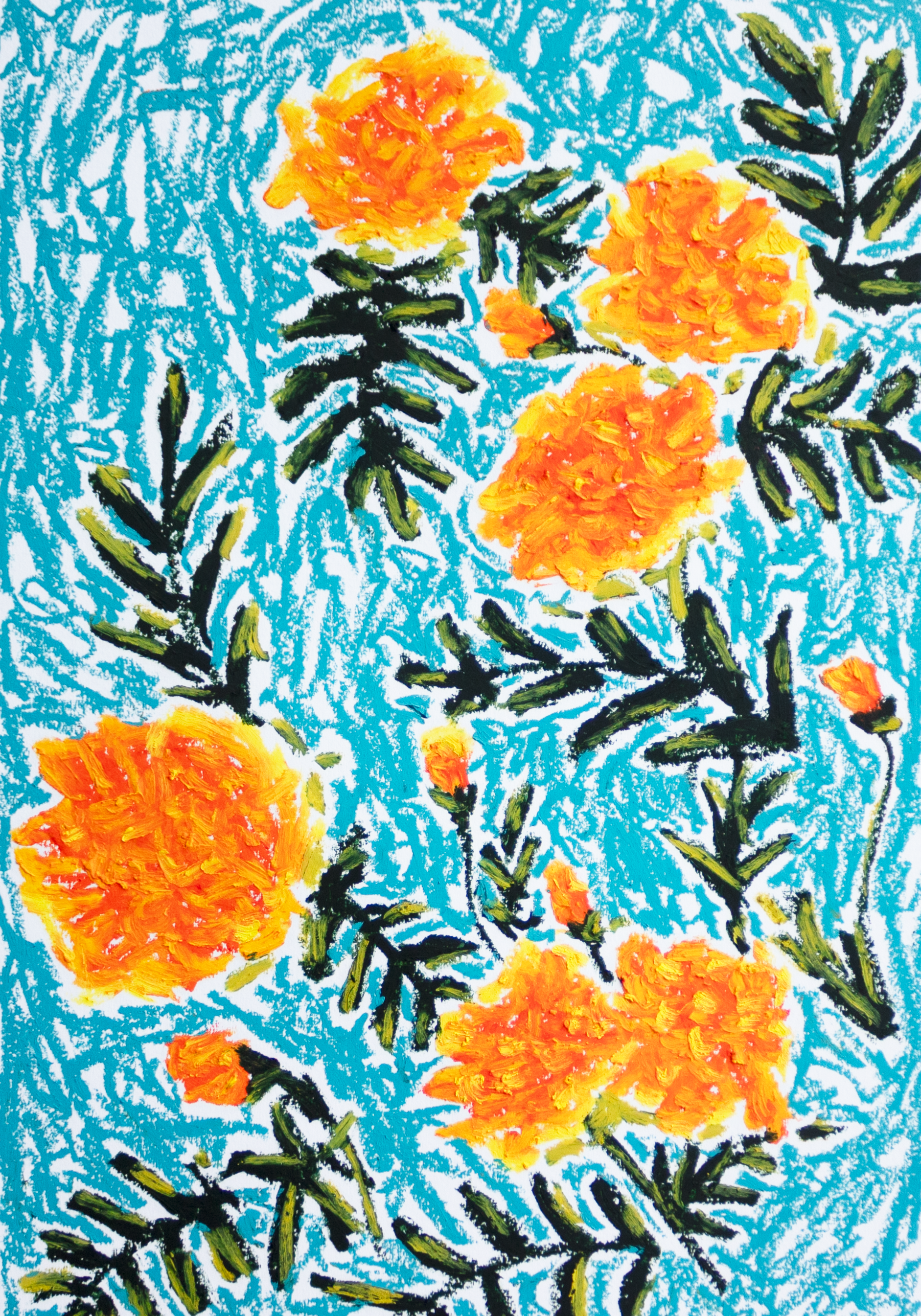 Marigold Garden Print