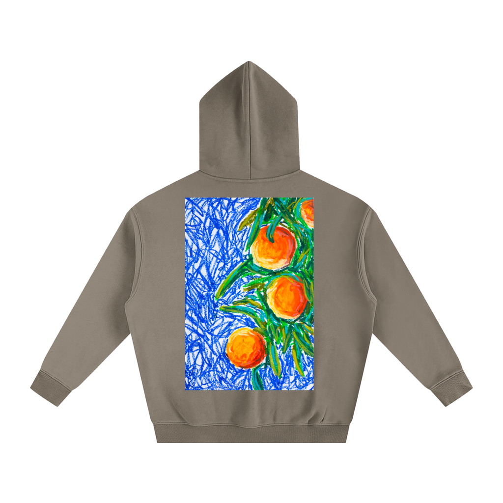art,orange,tree,oilpastel,abstract,hoodie,clothing,wearableart